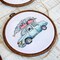 Counted Cross Stitch Kit Christmas Retro Cars / Kit of 5 Leti965